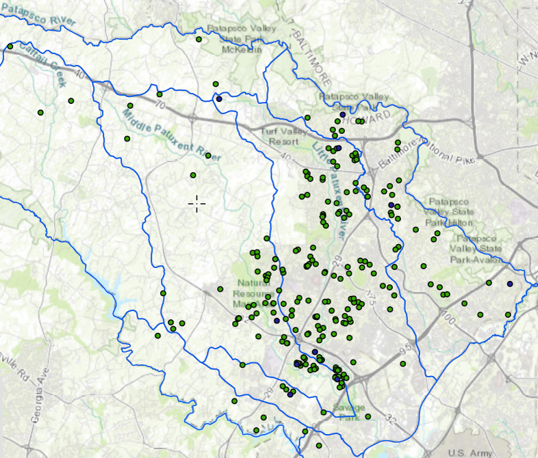 Map with Location indicators